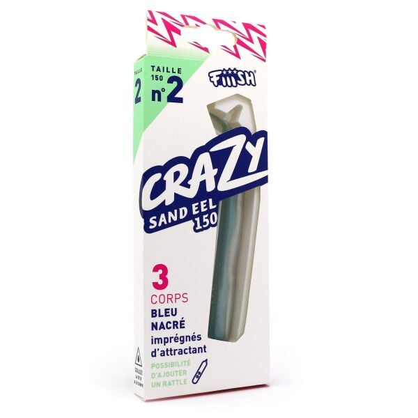 Crazy Sandeel CSE150/2 CSE233 3X Gövde Blue Nacre Silikon Yem