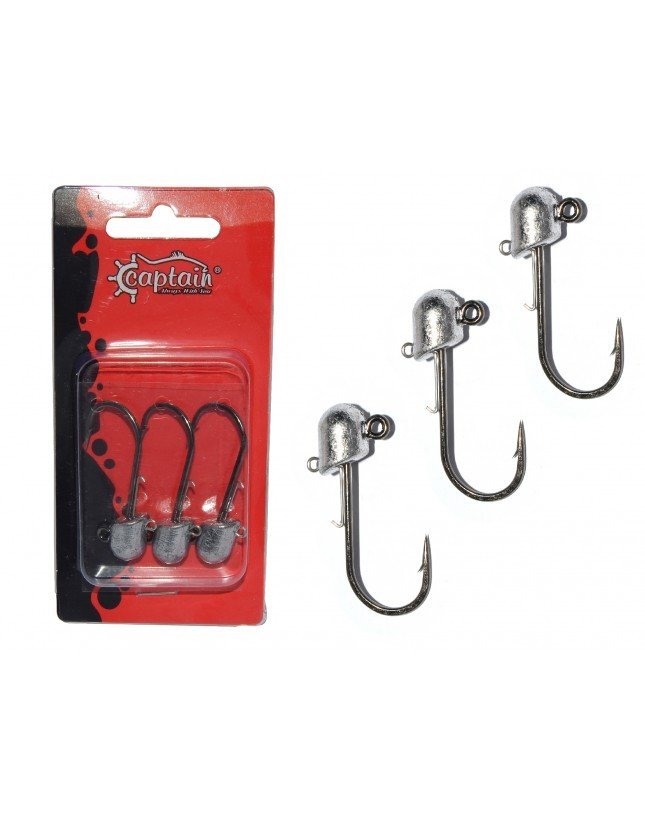 Captain Jig Head Squidgies 3'lü Set Roket Başlı Tırnaklı Jig Head