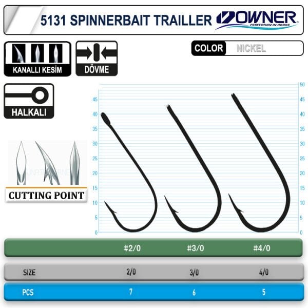 Owner 5131 Spinner Bait White İğne