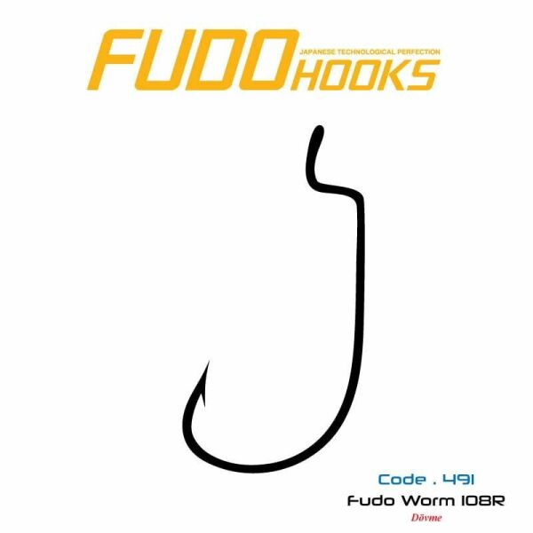 4911 FUDO WORM 108R #4/0 BLACK NIKEL 4P