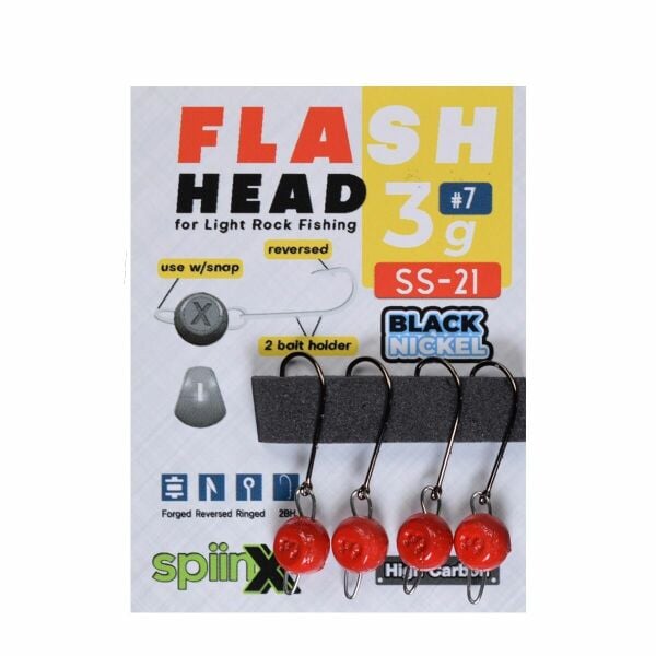 SPIINX FLASH HEAD JIGHEAD KIRMIZI  4G #8 4P