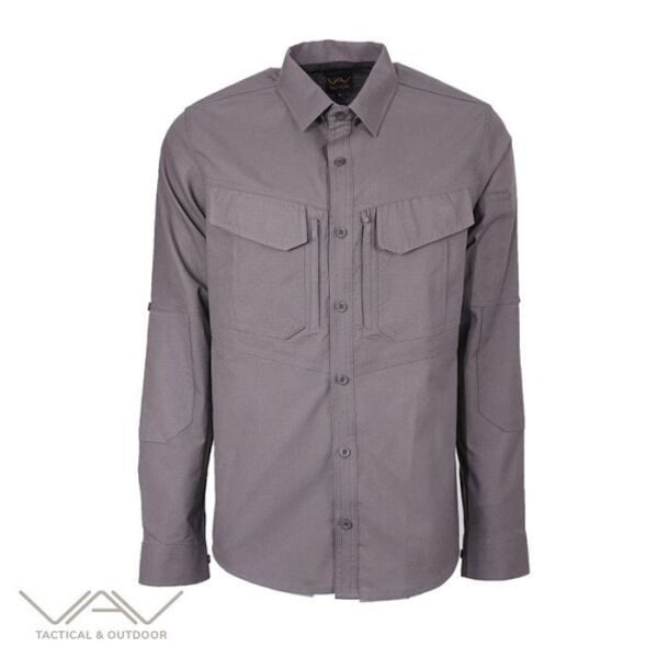 VAV Uzun Kol Gömlek Tactek-01 Füme - XXXL
