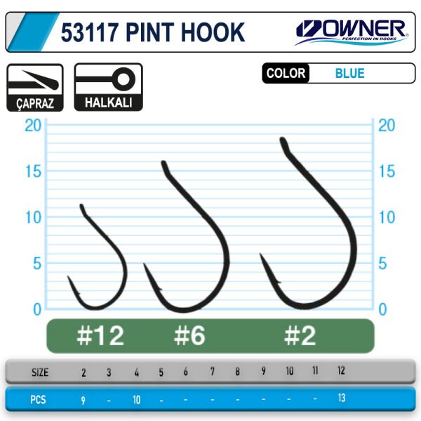 Owner 53117 Pint Hook Blue İğne