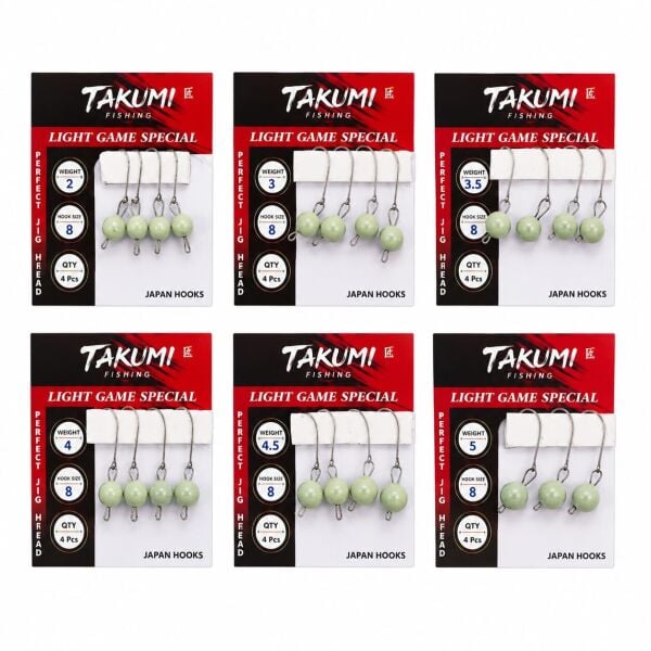 JİGHEAD LRF MAFSALLI GLOW 4 LÜ PAKET 3.5 GR