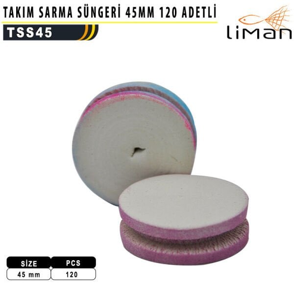 Liman Takım Sarma Süngeri 45 mm - 120 adetli