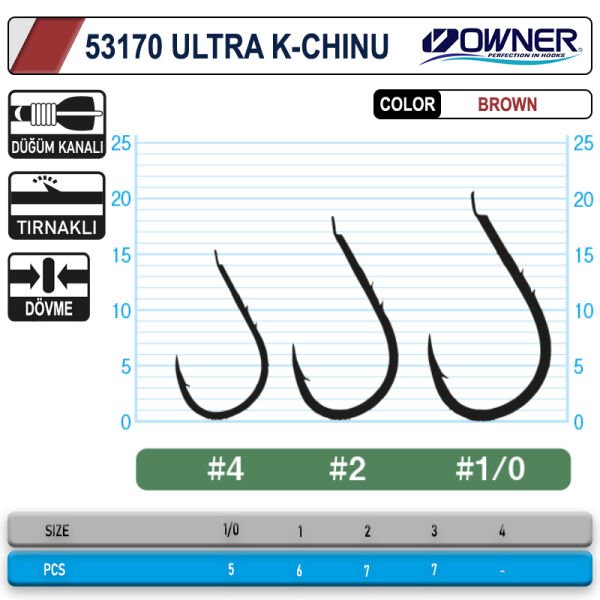 Owner 53170 Ultra K. Chinu Brown İğne