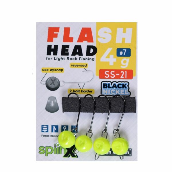 SPIINX FLASH HEAD JIGHEAD UV SARI  3.5G #7 4P