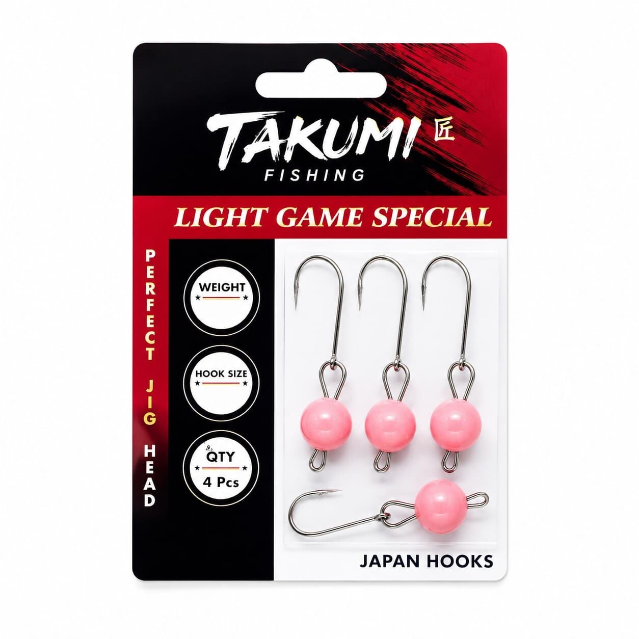 JİGHEAD LRF MAFSALLI PİNK GLOW 4 LÜ PAKET 4.5 GR