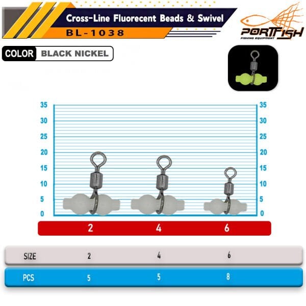 Portfish BL-1038 Üçlü Fosforlu Gezer Fırdöndü 144 Ad