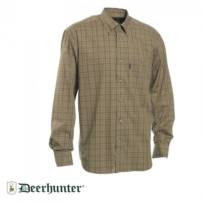 T. DEERHUNTER Marshall Yeşil Kareli Uzun Kol Gömlek 39/40