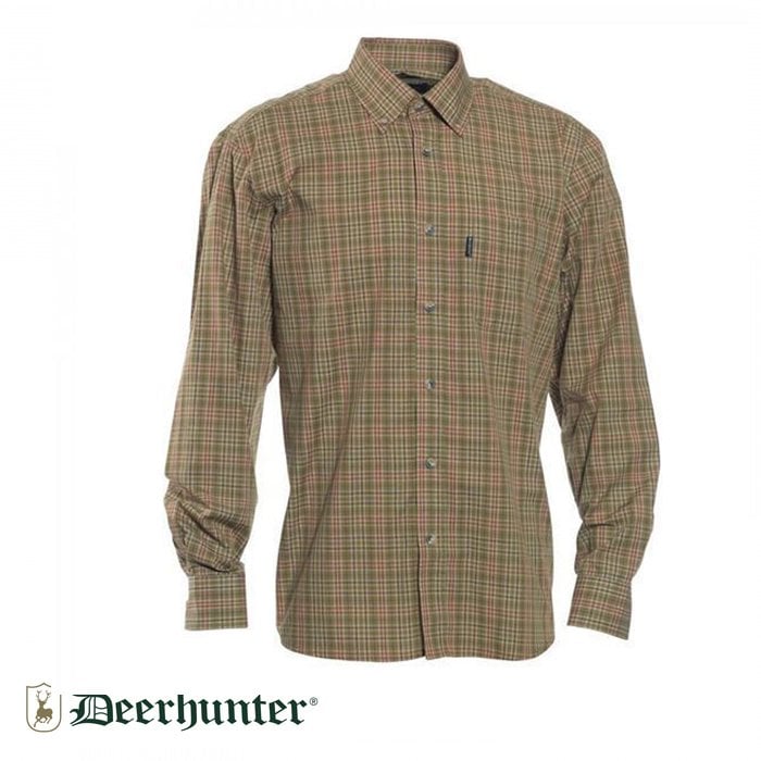 T. DEERHUNTER Marshall Red Kareli Uzun Kol Gömlek 43/44