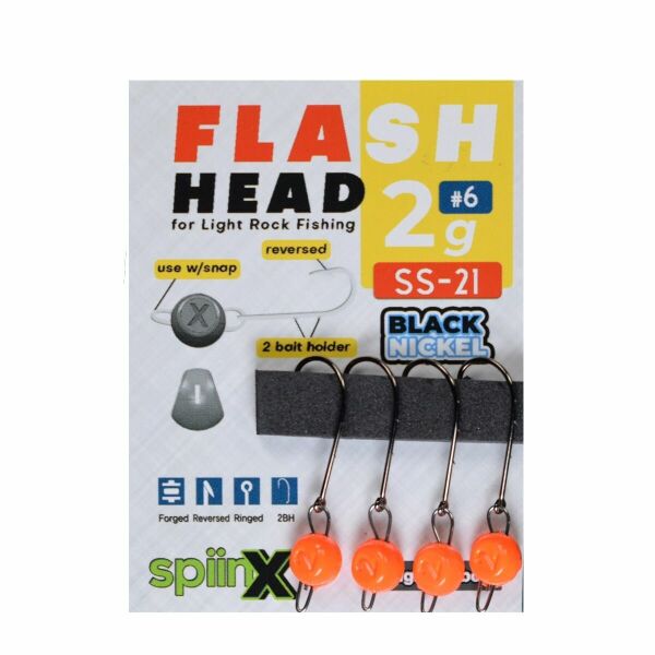 SPIINX FLASH HEAD JIGHEAD UV TURUNCU 4G #8 4P