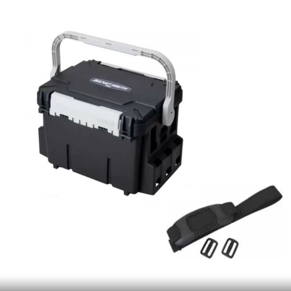 Meiho Bucket Mouth BM-5000 Siyah Takım Kutusu + Hard Belt BM-200 Askı