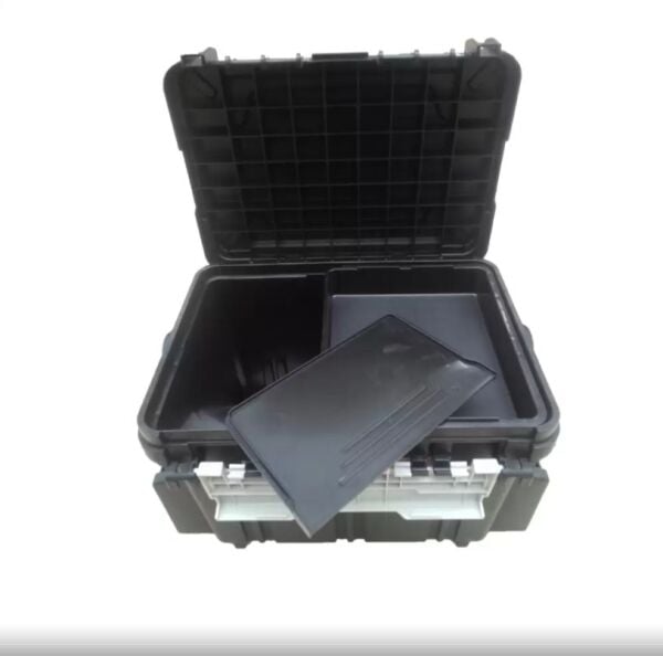 Meiho Bucket Mouth BM-5000 Siyah Takım Kutusu + Hard Belt BM-200 Askı