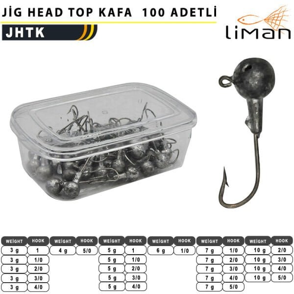 Liman Jig Head Top Kafa - 100 Adetli