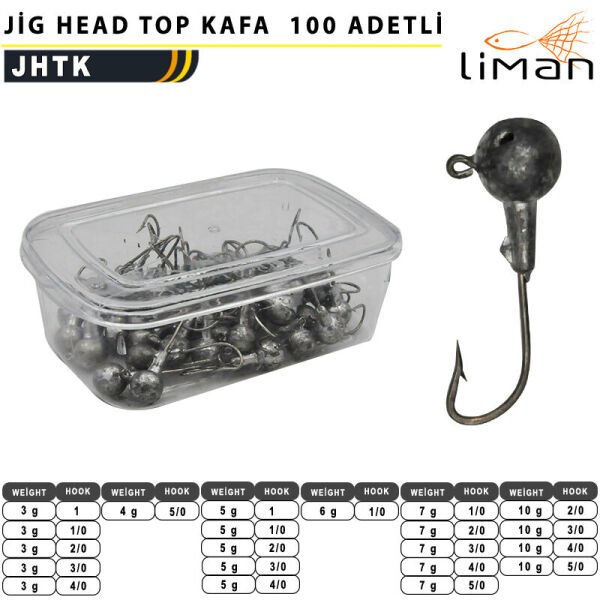 Liman Jig Head Top Kafa - 100 Adetli