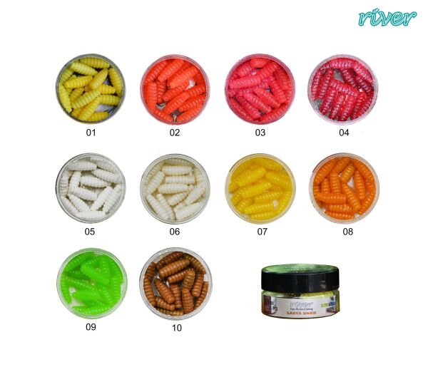 LARVA WORM 3 CM 15P 06