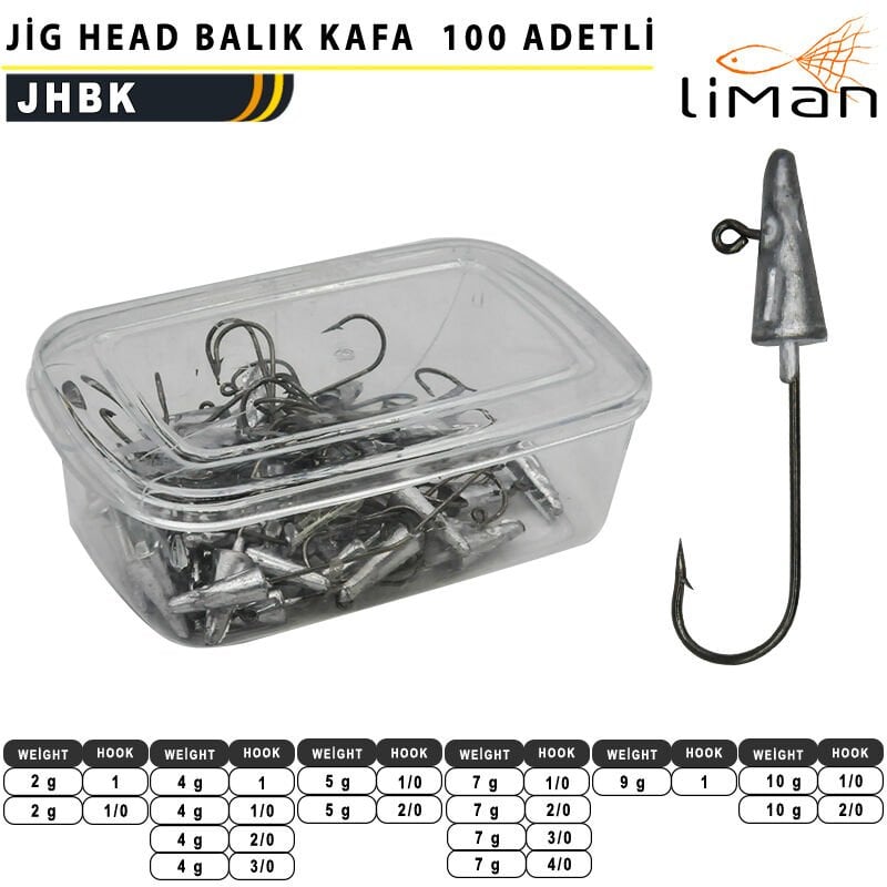Liman Jig Head Balık Kafa - 100 Adetli