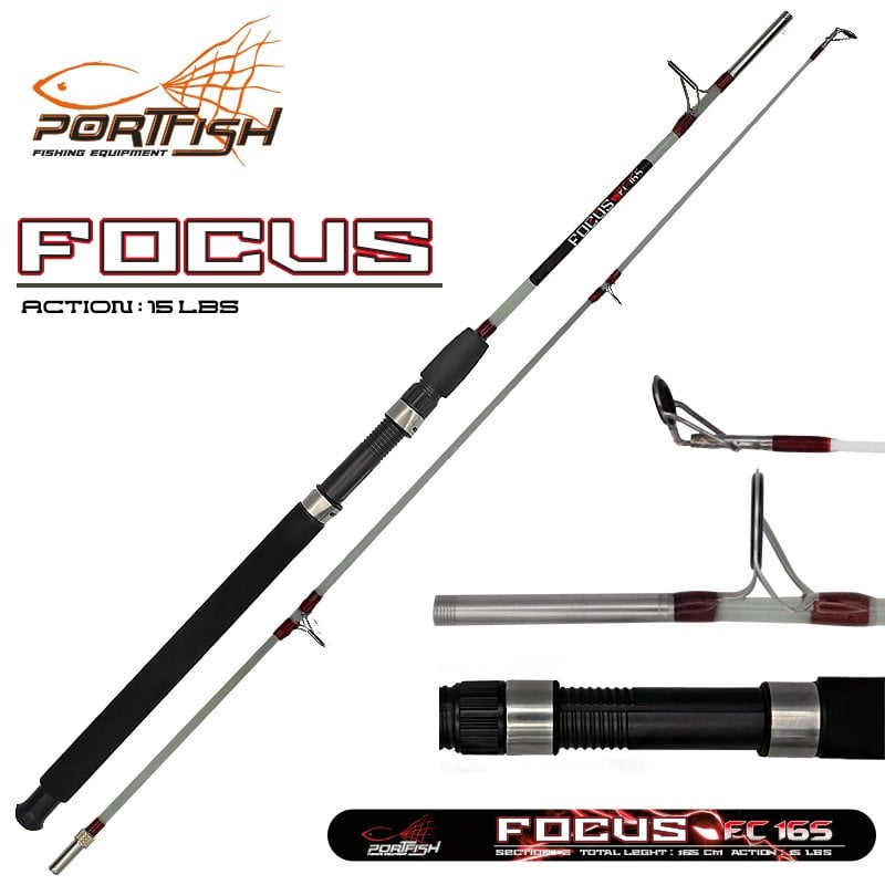 Portfish Focus 165 cm Vidalı Dolgu Tekne Kamışı 15 lbs
