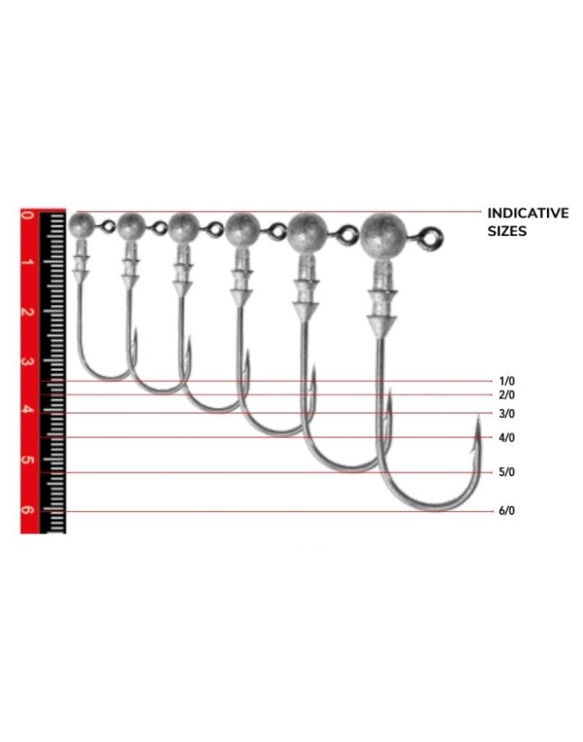 Nomura NM90010030 Round Jig Head 3lü Paket İğne:3/0no 10gr
