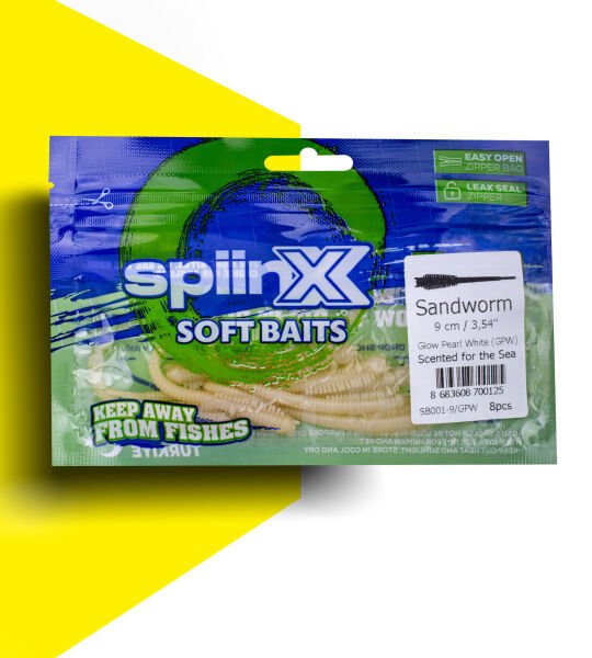SPIINX SANDWORM SİLİKON 9CM 8P GLOW PEARL WHITE