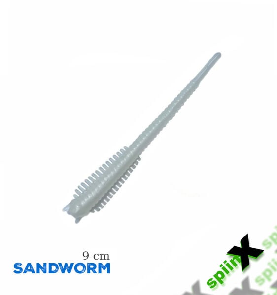 SPIINX SANDWORM SİLİKON 9CM 8P GLOW PEARL WHITE