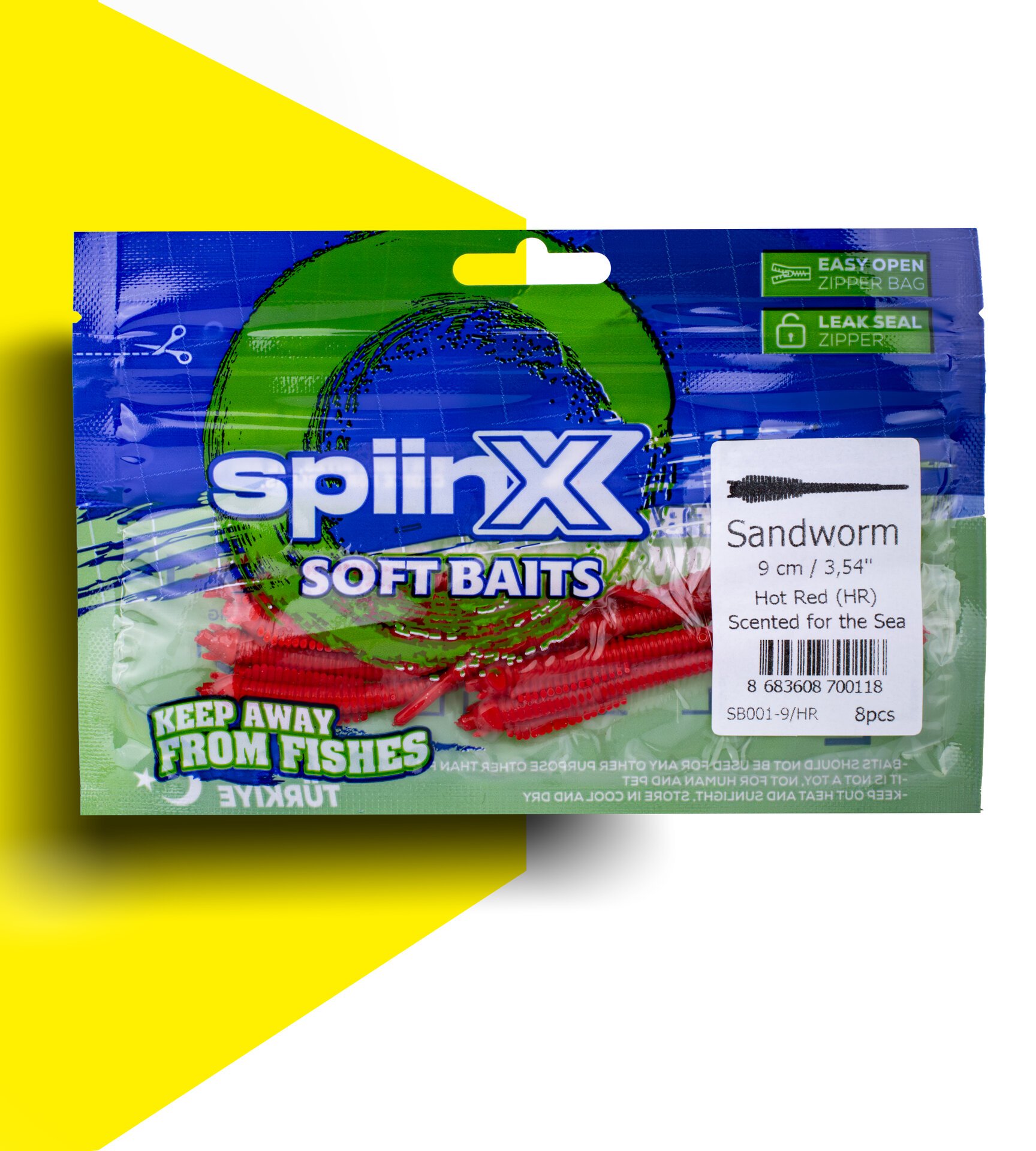 SPIINX SANDWORM SİLİKON 9CM 8P HOT RED
