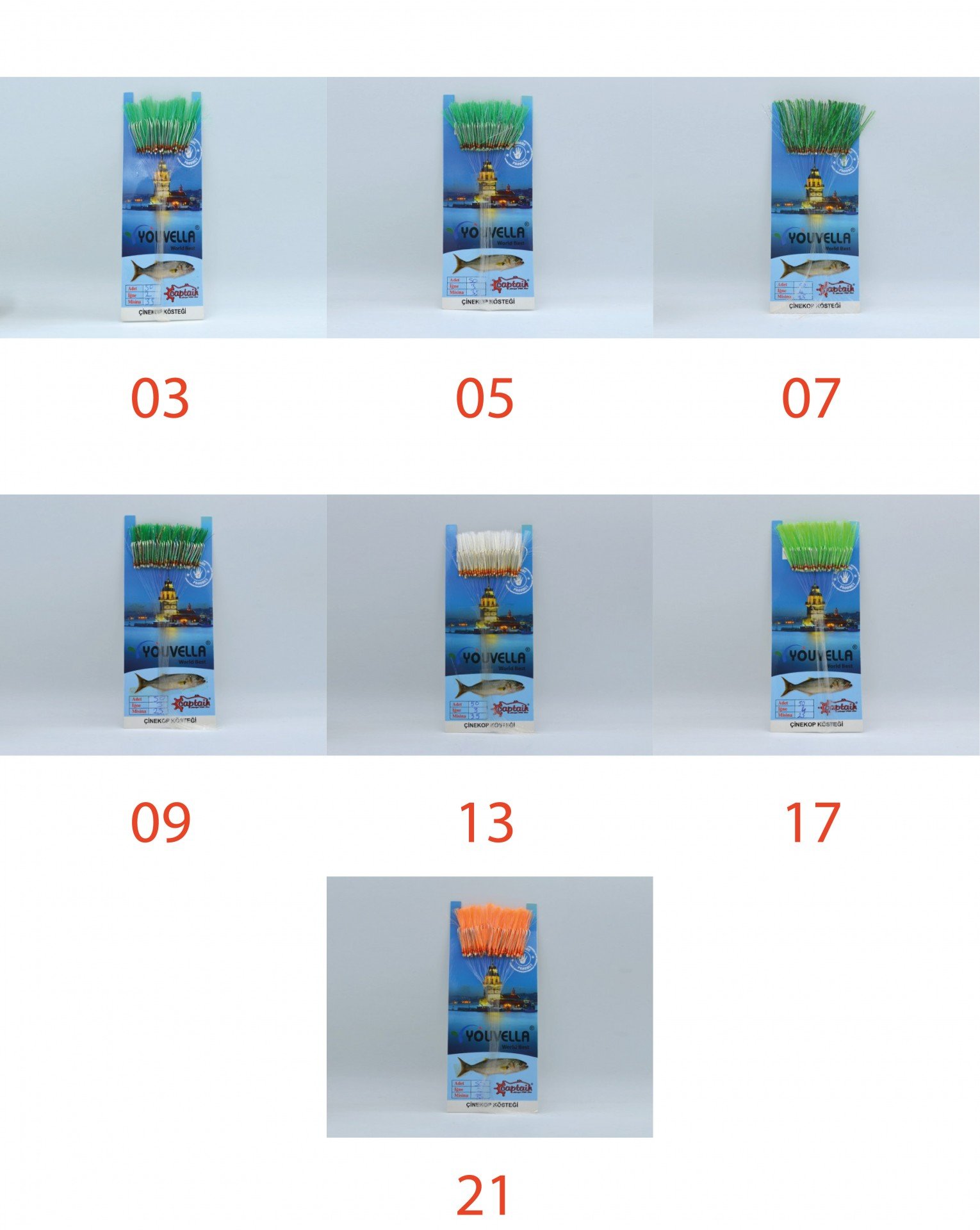 Youvella 7565 Çinekop Kösteği Kartonda 50 İğne 0.25mm Köstek