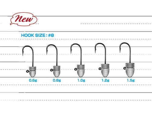 XESTA BULLET RIBHEAD JIG HEAD #8 4P 1.5G