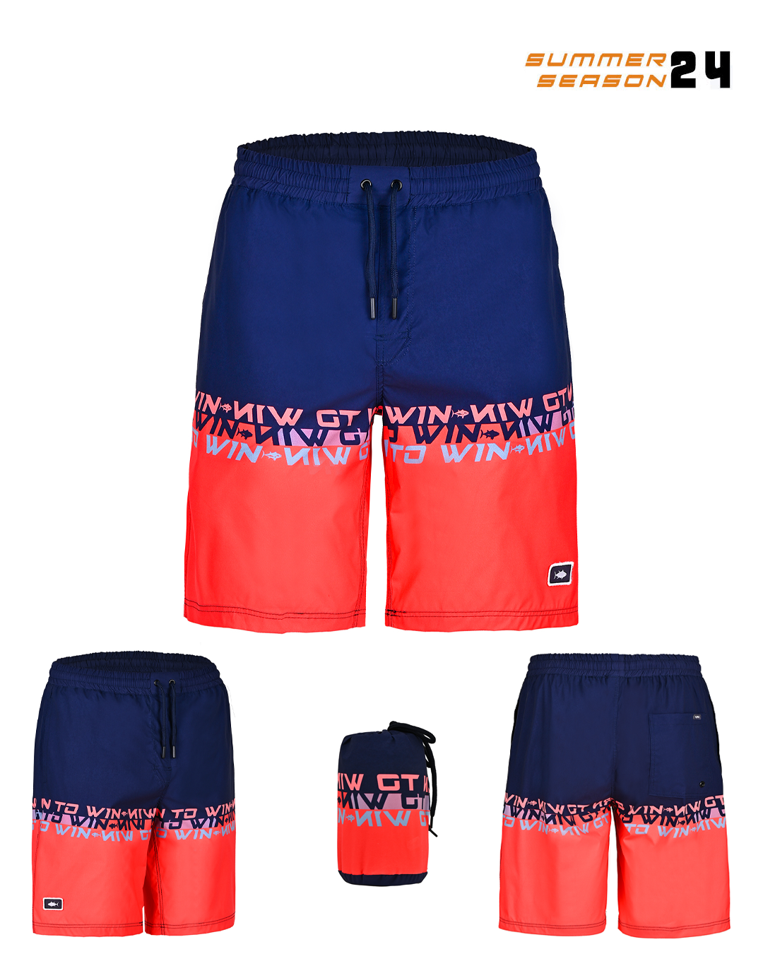 Fujin Pro Angler Board Short Mayo Scarlet Dark Navy